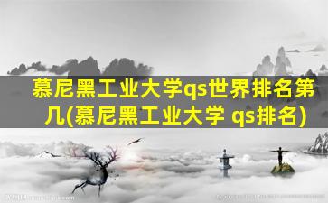 慕尼黑工业大学qs世界排名第几(慕尼黑工业大学 qs排名)